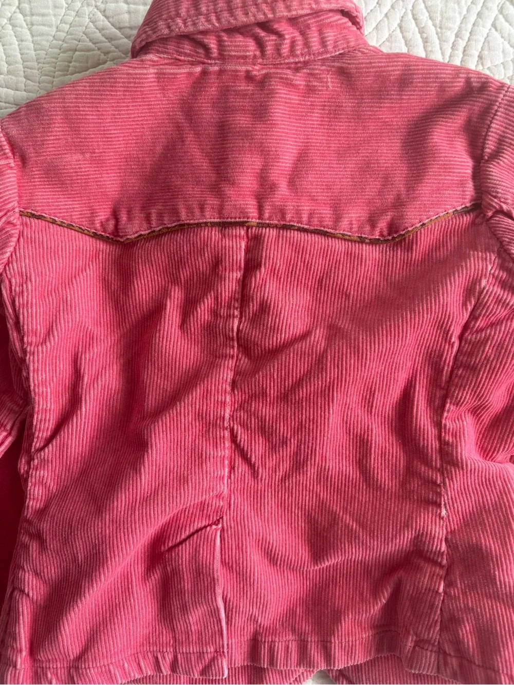 Ralph Lauren Western Corduroy Jacket  with Leather Trim Pink 4T